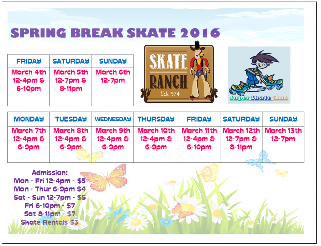 Spring Break Skate 2016!